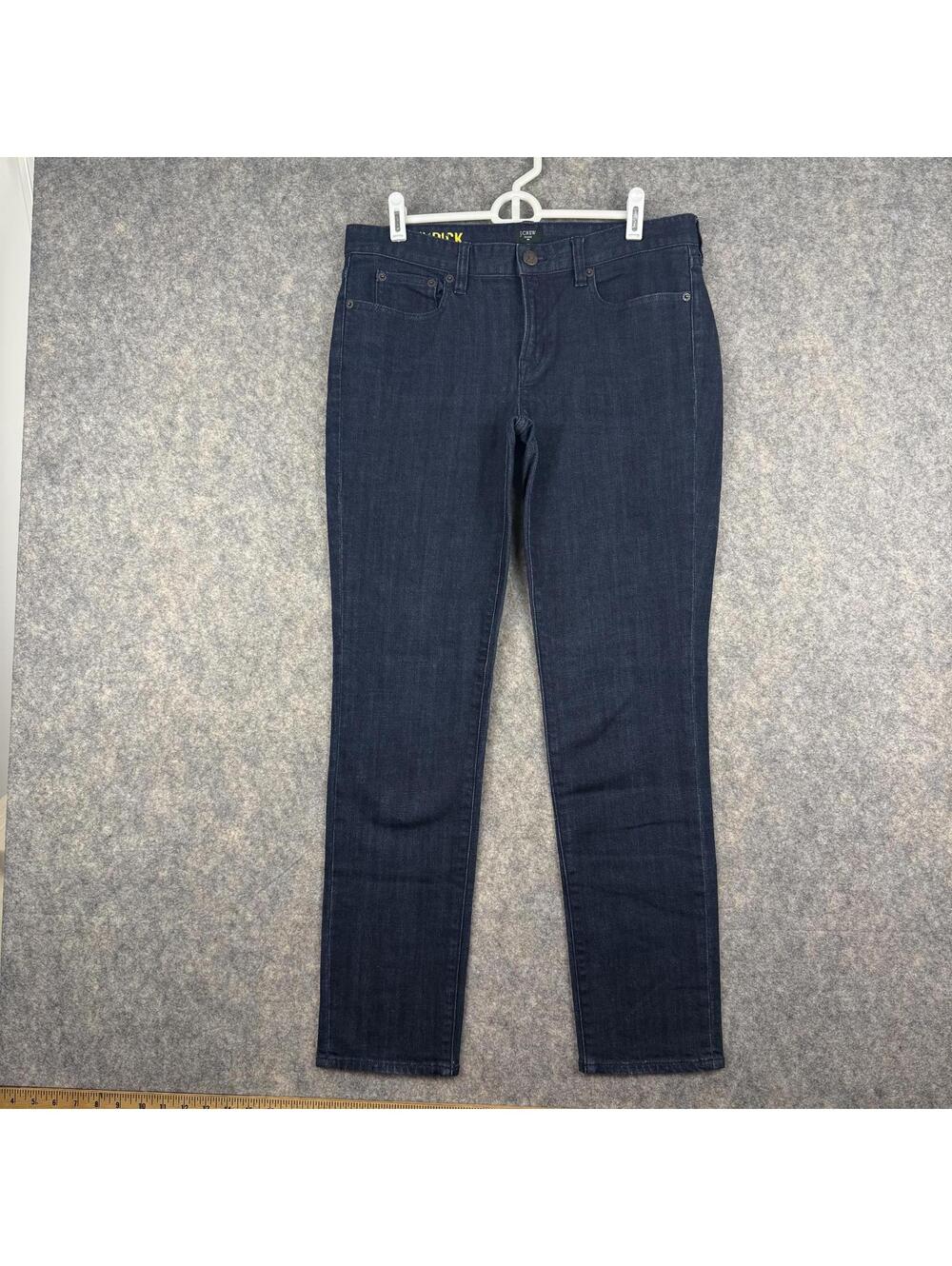 J. Crew Women’s Toothpick Blue Dark Wash Jeans Size 31 30” EUC 471